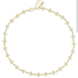 Electric Picks criss cross gold necklace